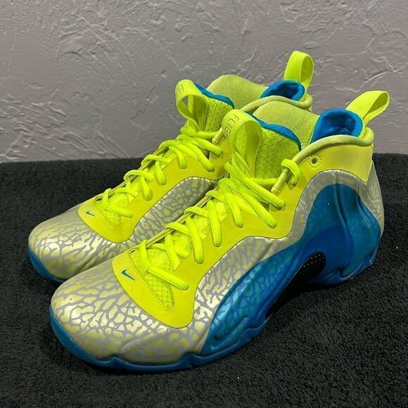 🔥🏀 NIKE Air Flightposite Exposed Volt 616765-700 Basketball Shoes Mens Size 9.